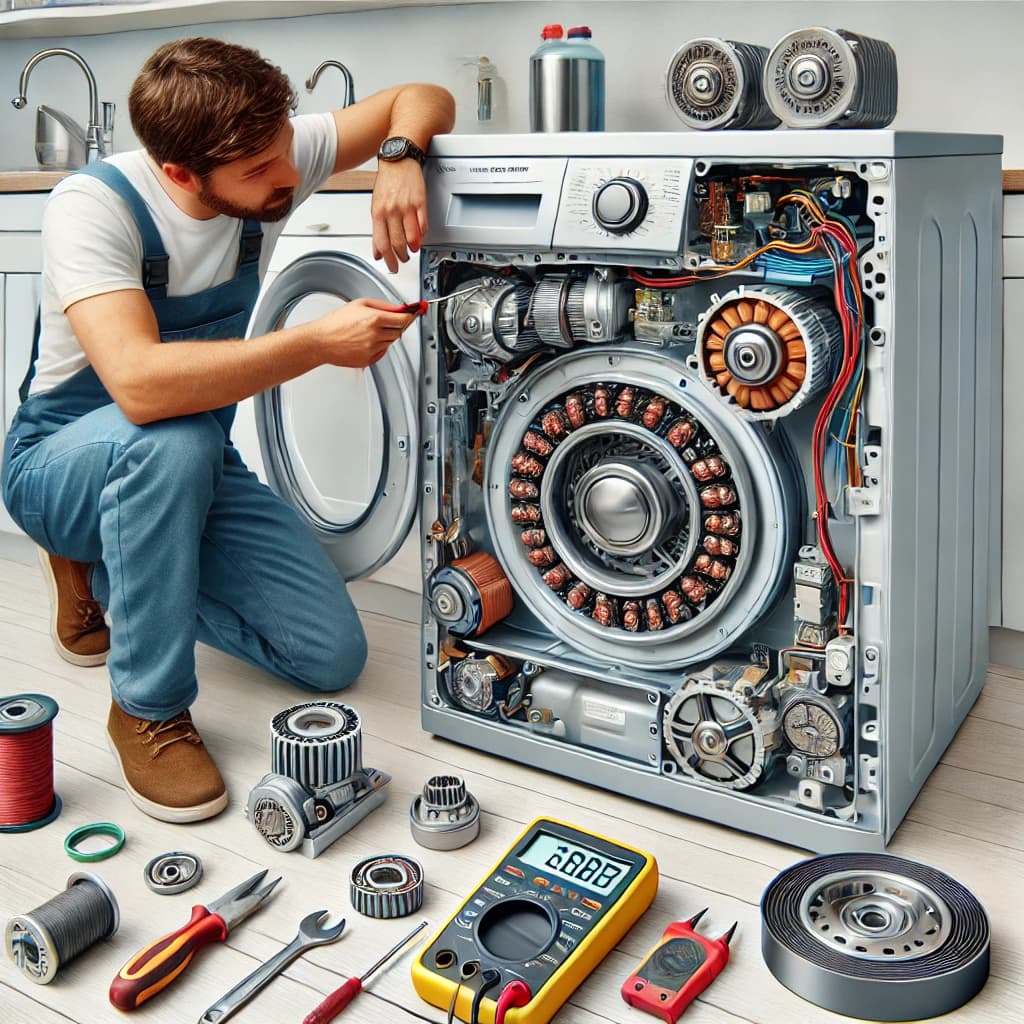 چگونه موتور لباسشویی را برای رفع صدای ناهنجار تست کنیم و عیب‌یابی انجام دهیم؟